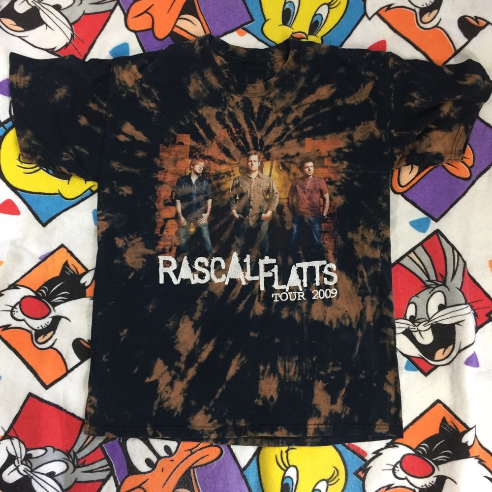 Rascal Flatts 2009 tie dye tour shirt
